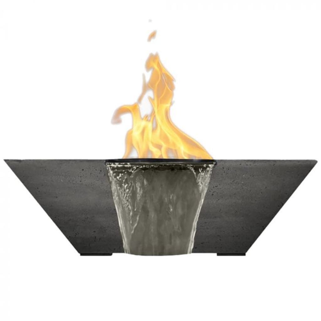 Prism Hardscapes 29" Lombard-P Concrete Gas Fire Pit & Water Bowl