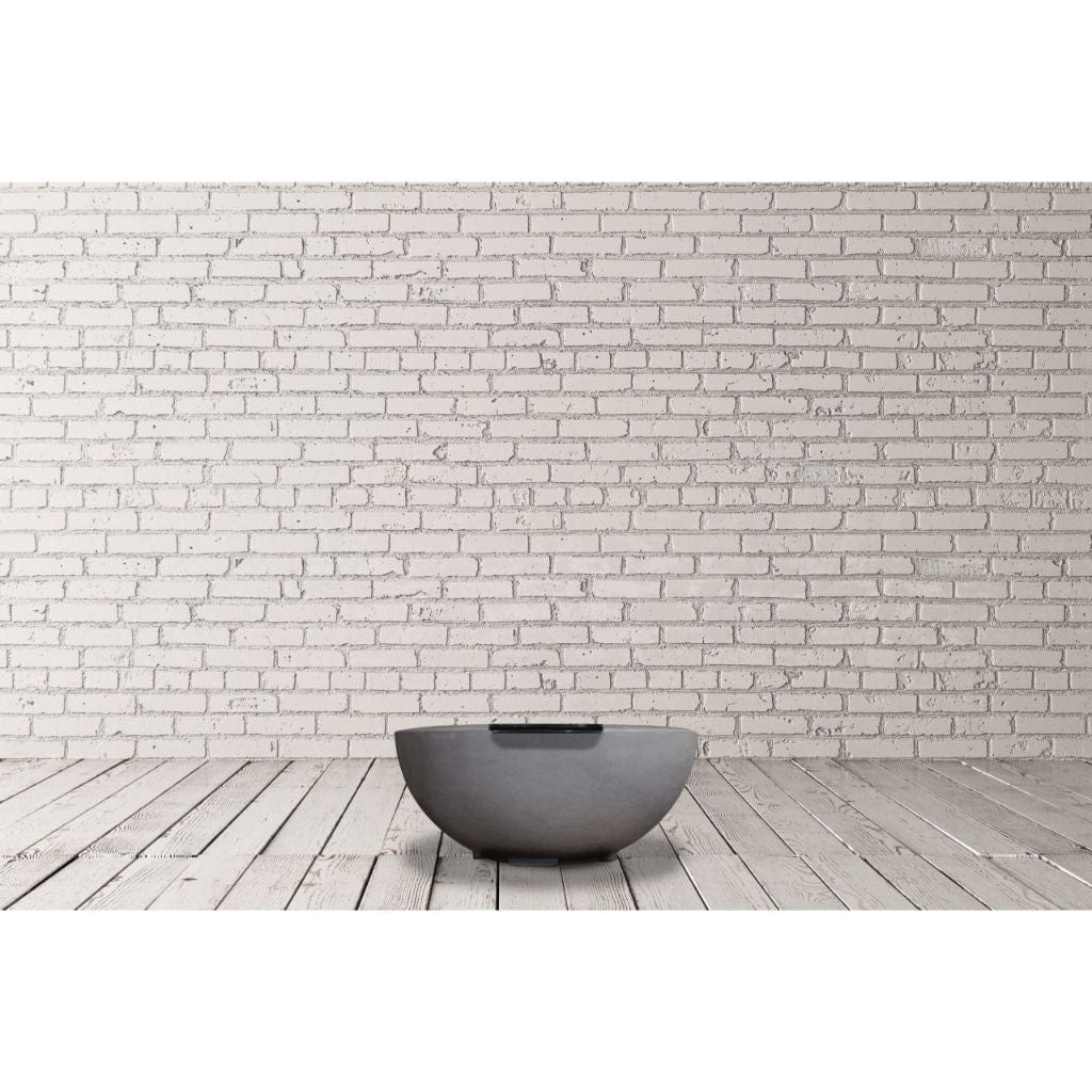 Prism Hardscapes 29" Moderno 2-P Round Concrete Gas Fire Pit & Water Bowl