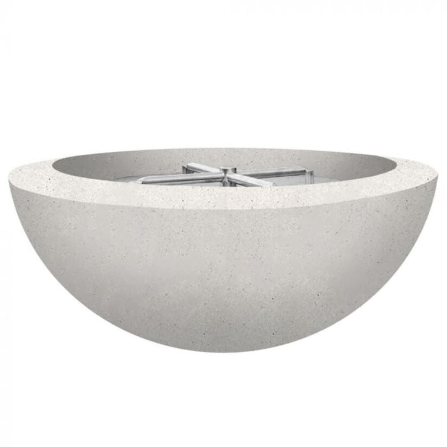 Prism Hardscapes 29" Ultra White Moderno 2 Round Concrete Natural Gas Fire Pit Bowl