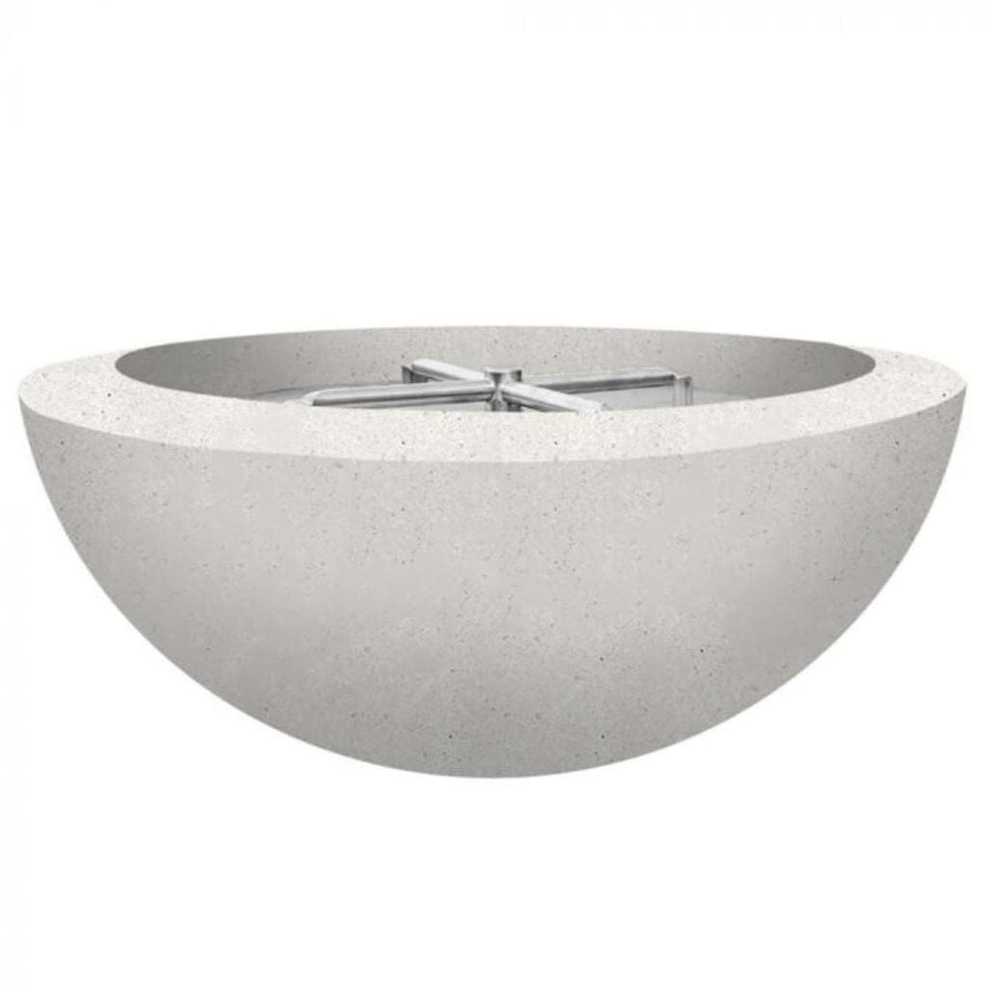 Prism Hardscapes 29" Ultra White Moderno 2 Round Concrete Natural Gas Fire Pit Bowl