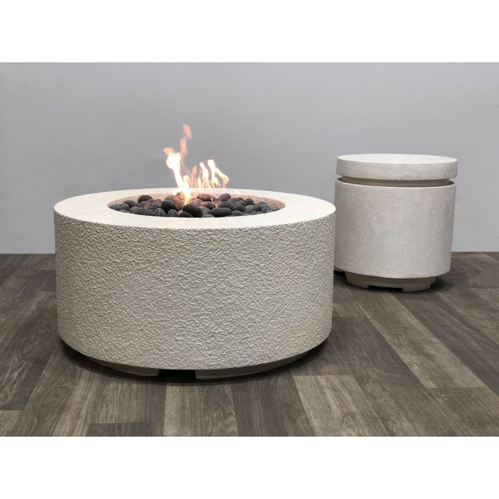 Prism Hardscapes 36" Tuscany Cilindro Round Concrete Gas Fire Pit Bowl