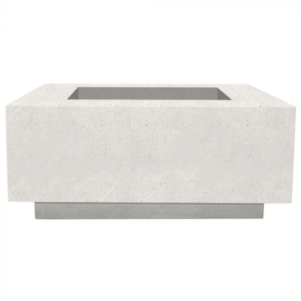 Prism Hardscapes 42" Ultra White Tavola 42 Concrete Propane Fire Pit Table