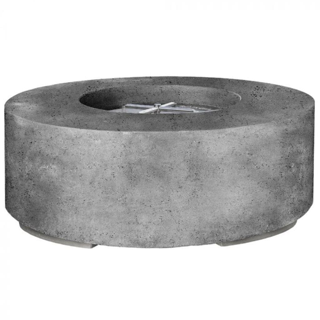 Prism Hardscapes 48" Pewter Rotondo Round Concrete Natural Gas Fire Pit Bowl
