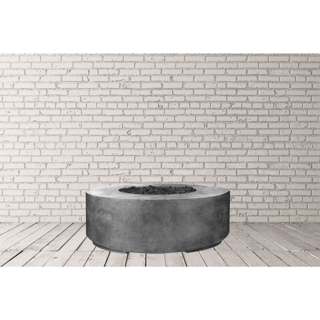 Prism Hardscapes 48" Ultra White Rotondo Round Concrete Propane Fire Pit Bowl
