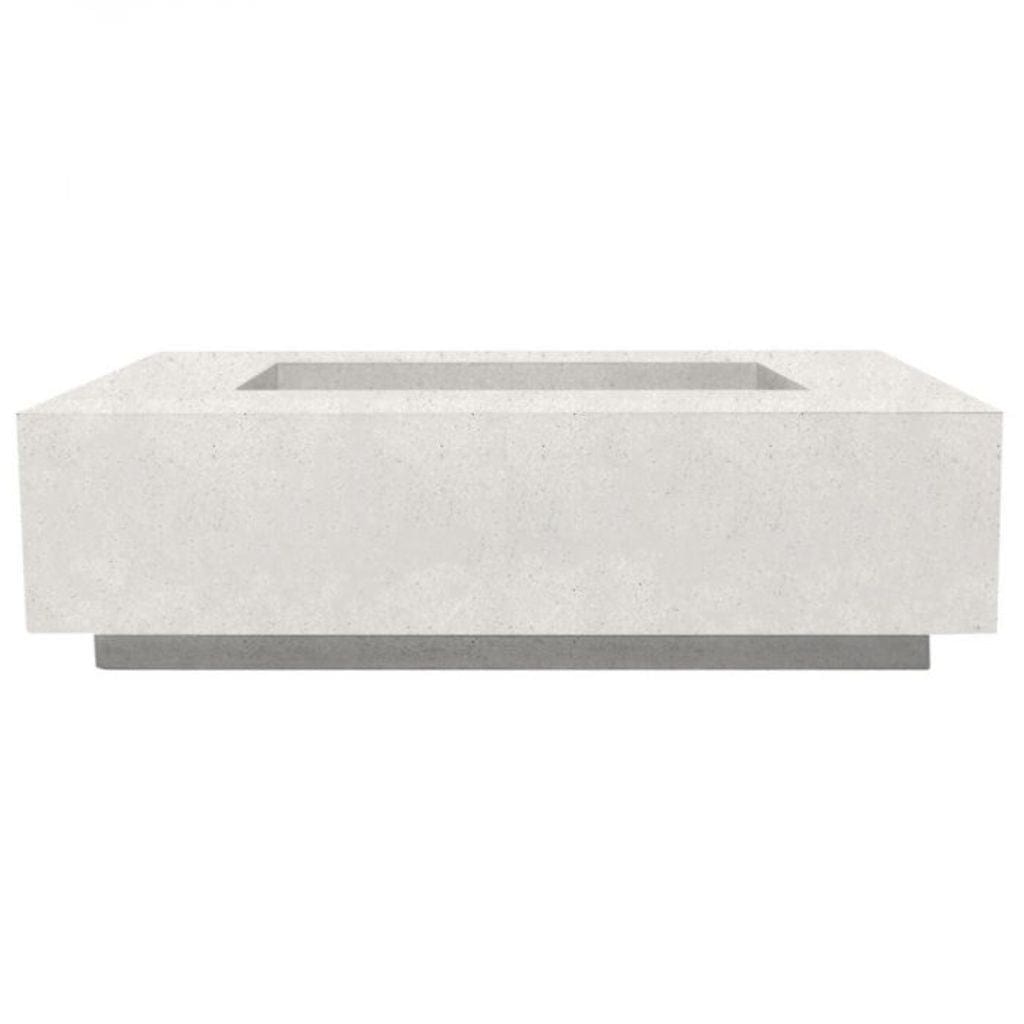 Prism Hardscapes 56" Ultra White Tavola 1 Rectangular Concrete Propane Fire Pit Table
