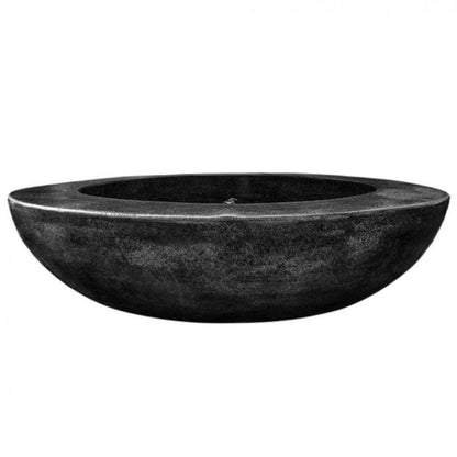 Prism Hardscapes 70" Ebony Moderno 70 Round Electronic Ignition Concrete Natural Gas Fire Pit Bowl