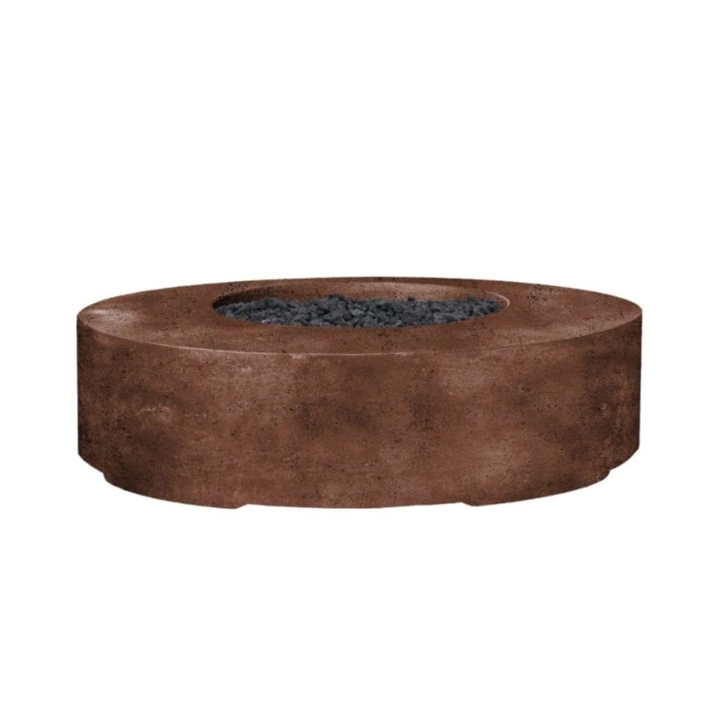 Prism Hardscapes 80" Cafe Rotondo 80 Round Electronic Ignition Concrete Natural Gas Fire Pit Bowl