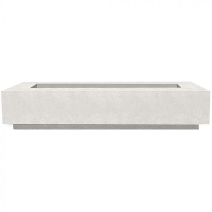 Prism Hardscapes 90" Ultra White Tavola 6 Rectangular Concrete Propane Fire Pit Table