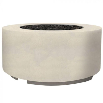 Prism Hardscapes Cilindro 36" Coastal Round Glass Fiber Reinforced Cement Natural Gas Fire Pit Bowl