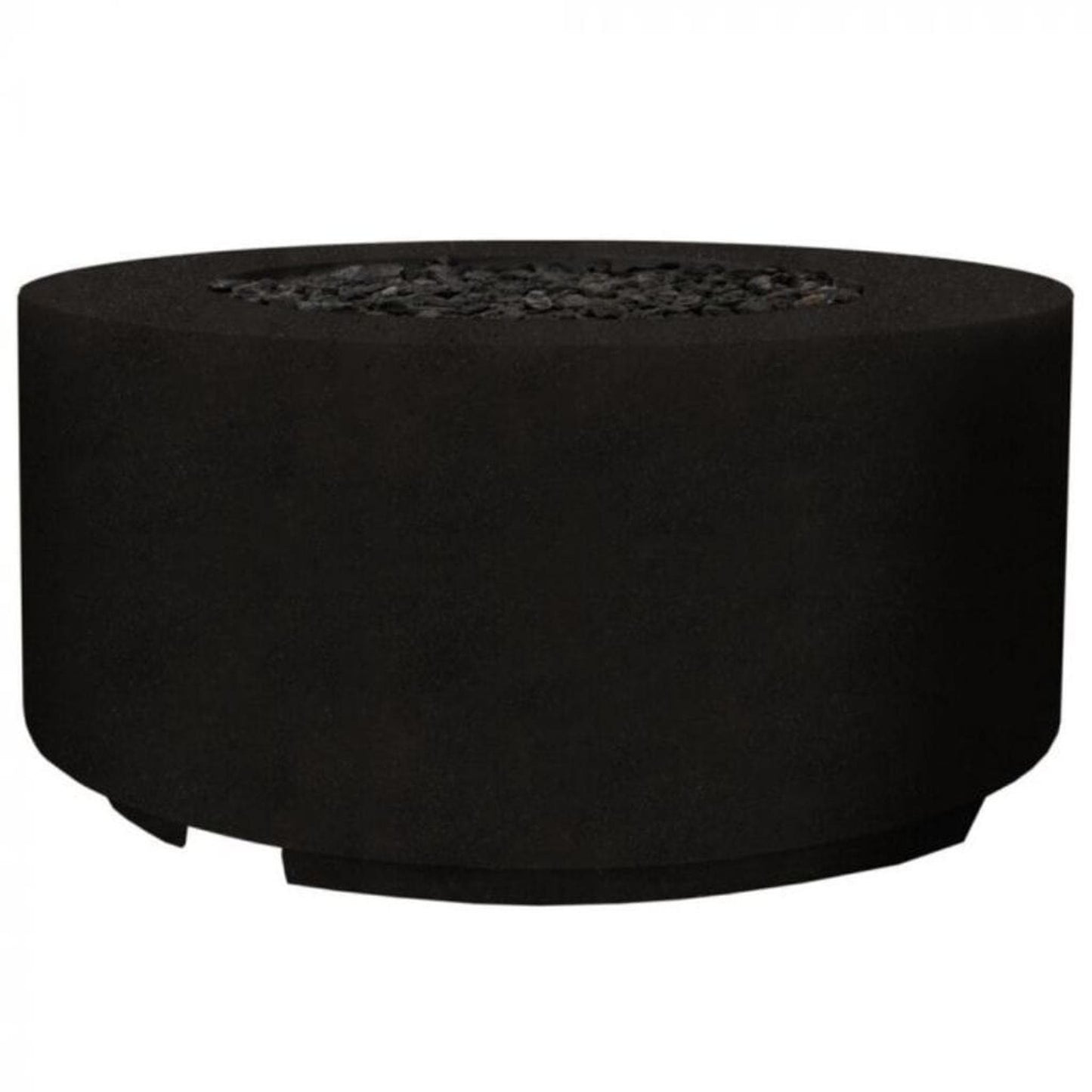 Prism Hardscapes Cilindro 36" Ebony Round Glass Fiber Reinforced Cement Natural Gas Fire Pit Bowl