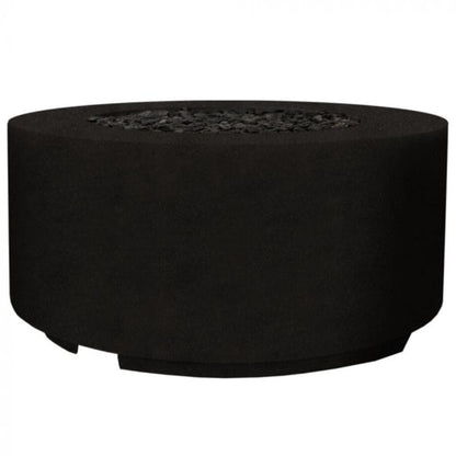 Prism Hardscapes Cilindro 36" Ebony Round Glass Fiber Reinforced Cement Natural Gas Fire Pit Bowl