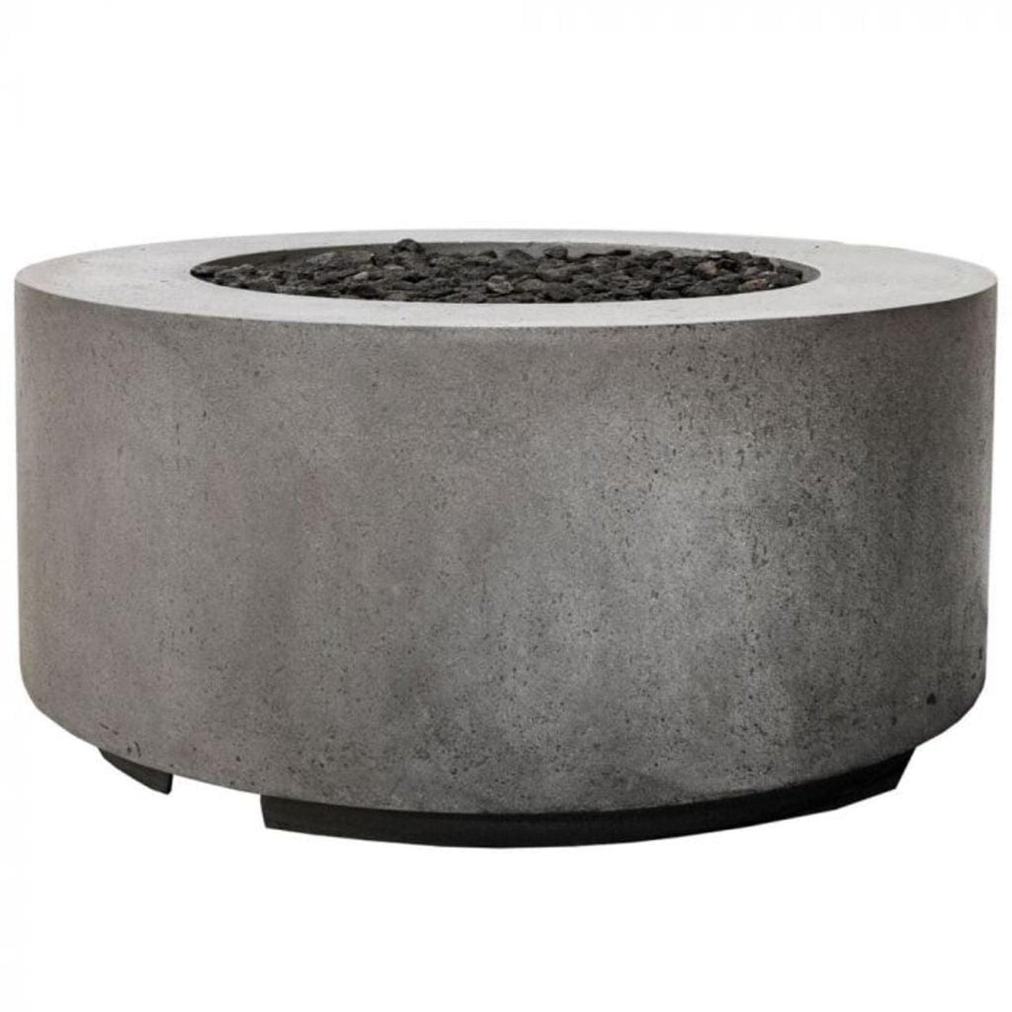 Prism Hardscapes Cilindro 36" Natural Round Glass Fiber Reinforced Cement Natural Gas Fire Pit Bowl