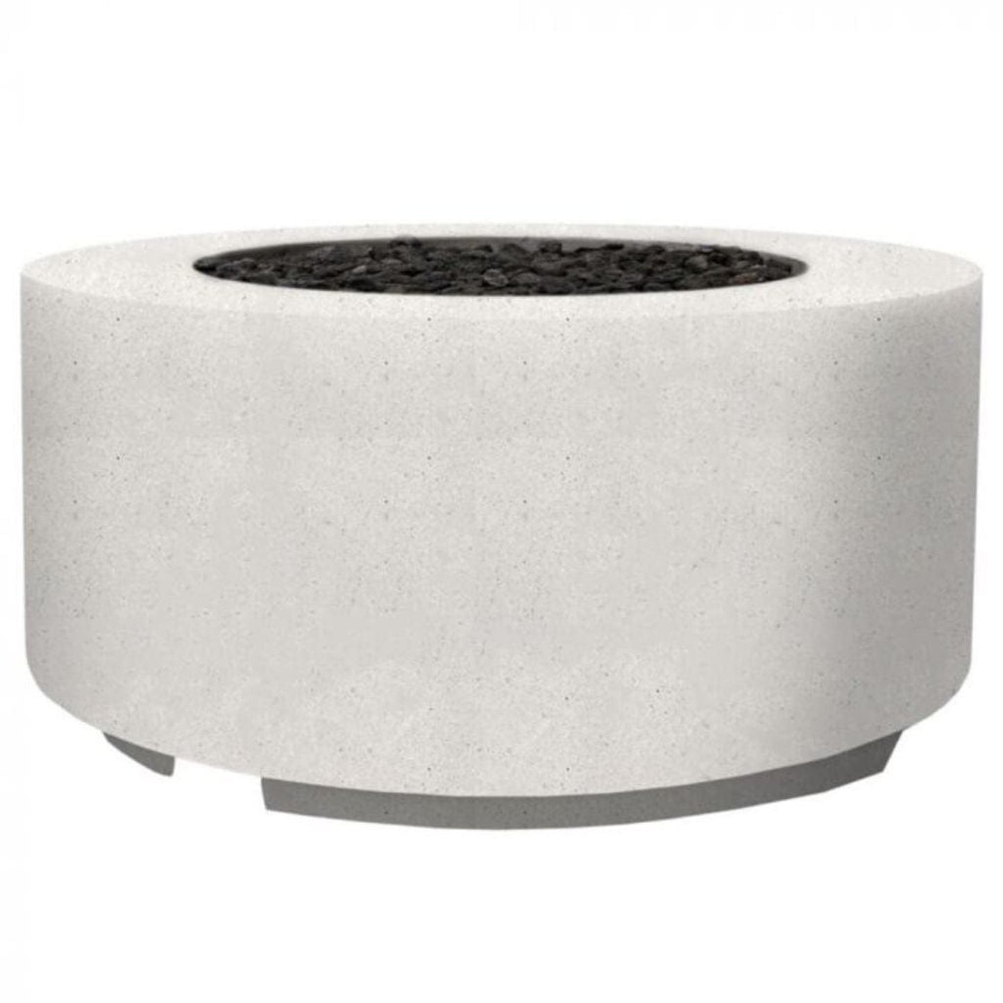 Prism Hardscapes Cilindro 36" Ultra White Round Glass Fiber Reinforced Cement Liquid Propane Fire Pit Bowl