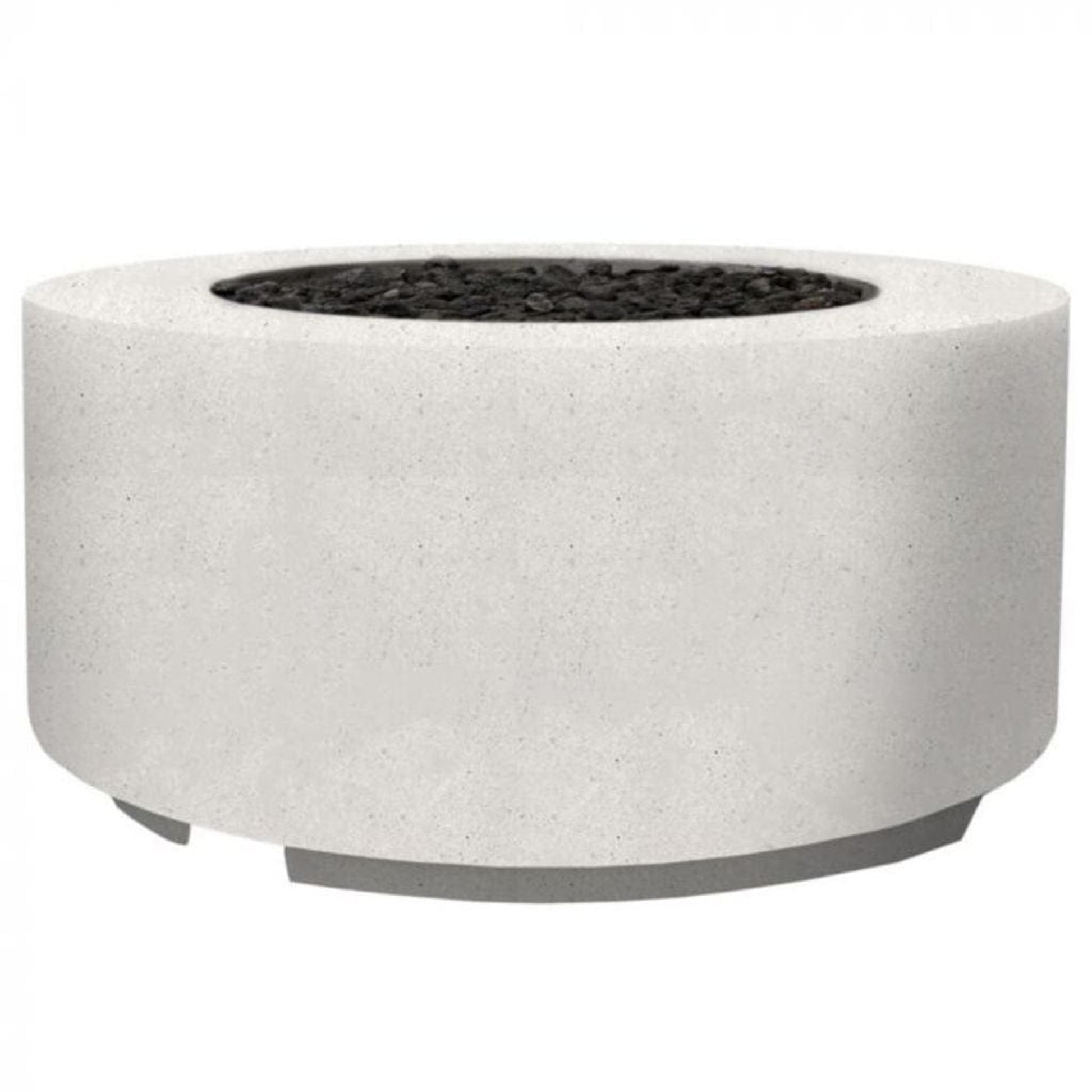 Prism Hardscapes Cilindro 36" Ultra White Round Glass Fiber Reinforced Cement Liquid Propane Fire Pit Bowl