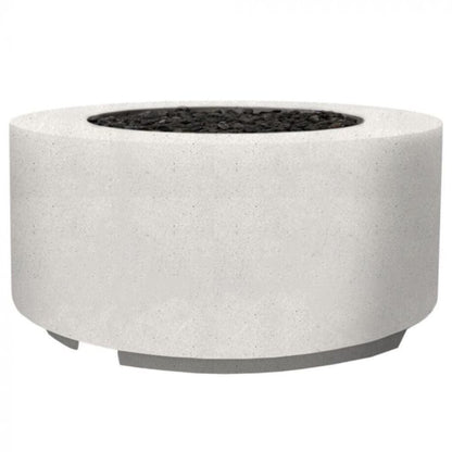 Prism Hardscapes Cilindro 36" Ultra White Round Glass Fiber Reinforced Cement Liquid Propane Fire Pit Bowl