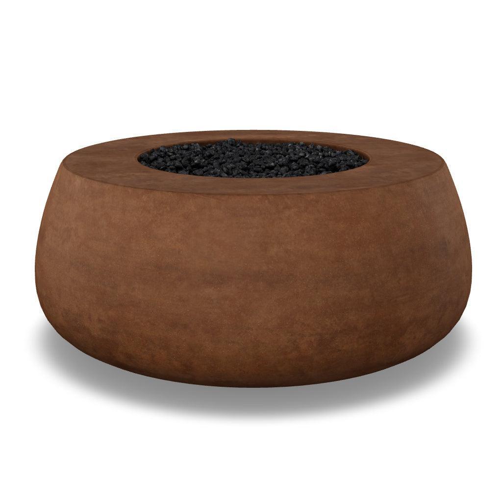 Prism Hardscapes Dune 42" Café Round Natural Gas Concrete Fire Pit Bowl