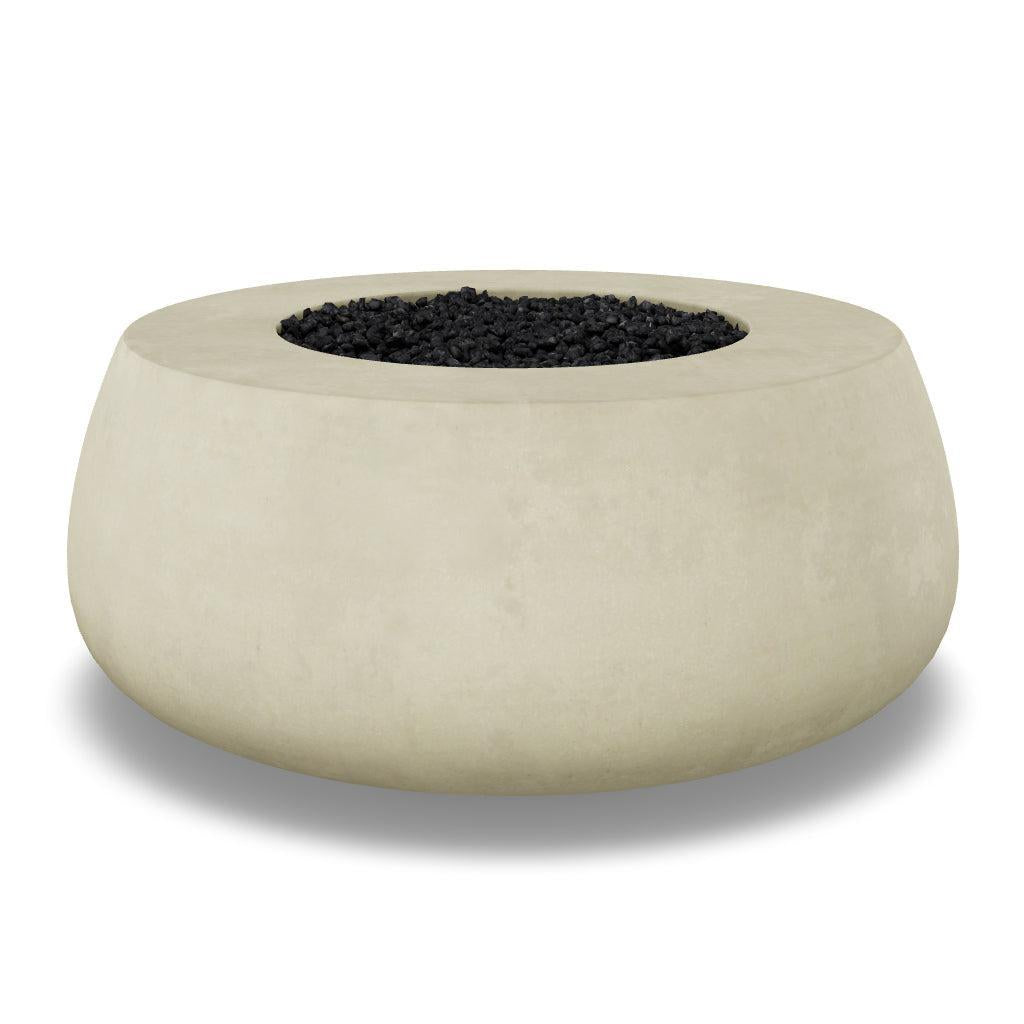 Prism Hardscapes Dune 42" Coastal Round Liquid Propane Concrete Fire Pit Bowl