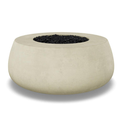 Prism Hardscapes Dune 42" Coastal Round Natural Gas Concrete Fire Pit Bowl