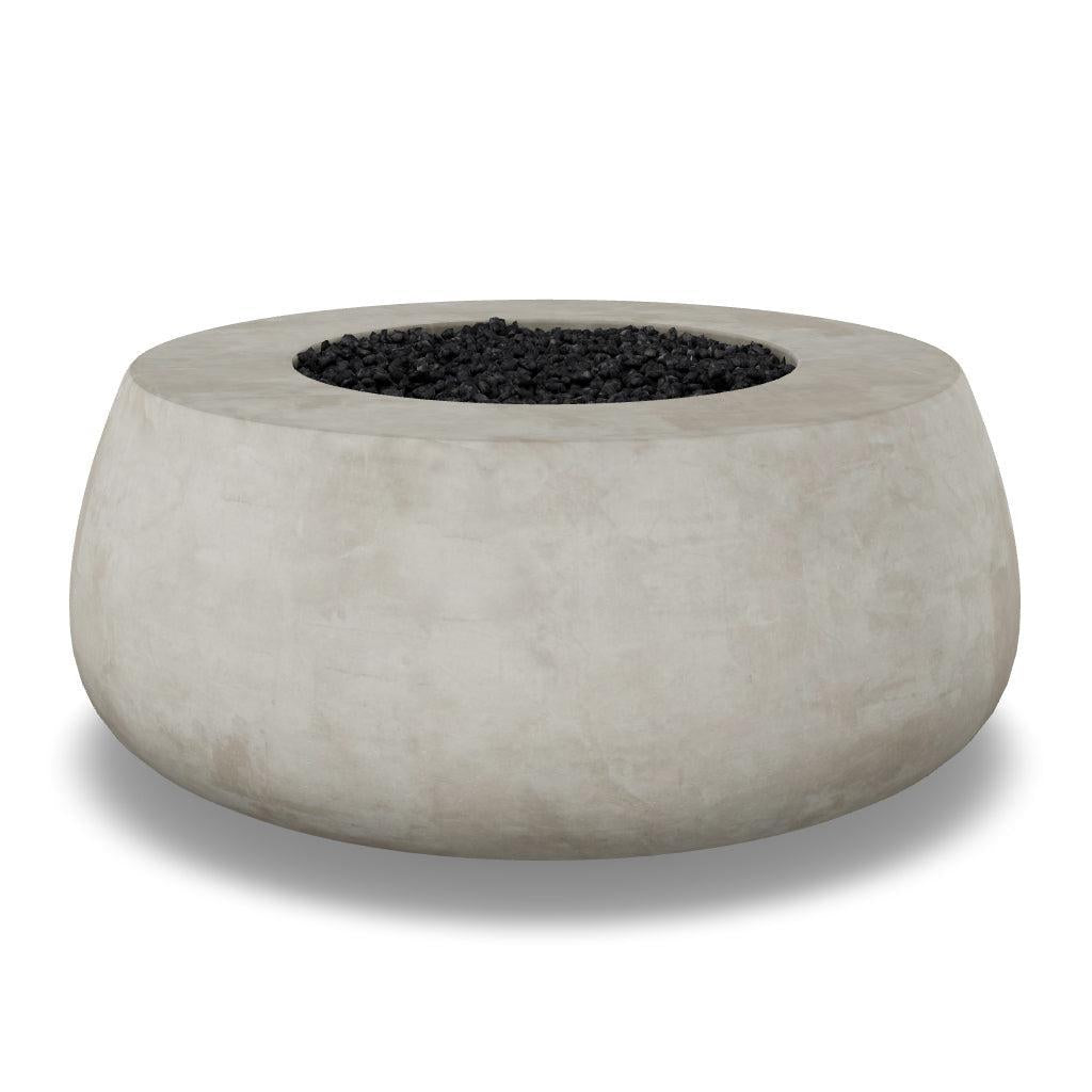Prism Hardscapes Dune 42" Natural Round Liquid Propane Concrete Fire Pit Bowl