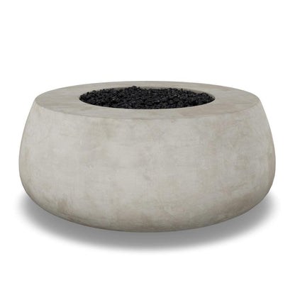 Prism Hardscapes Dune 42" Natural Round Liquid Propane Concrete Fire Pit Bowl