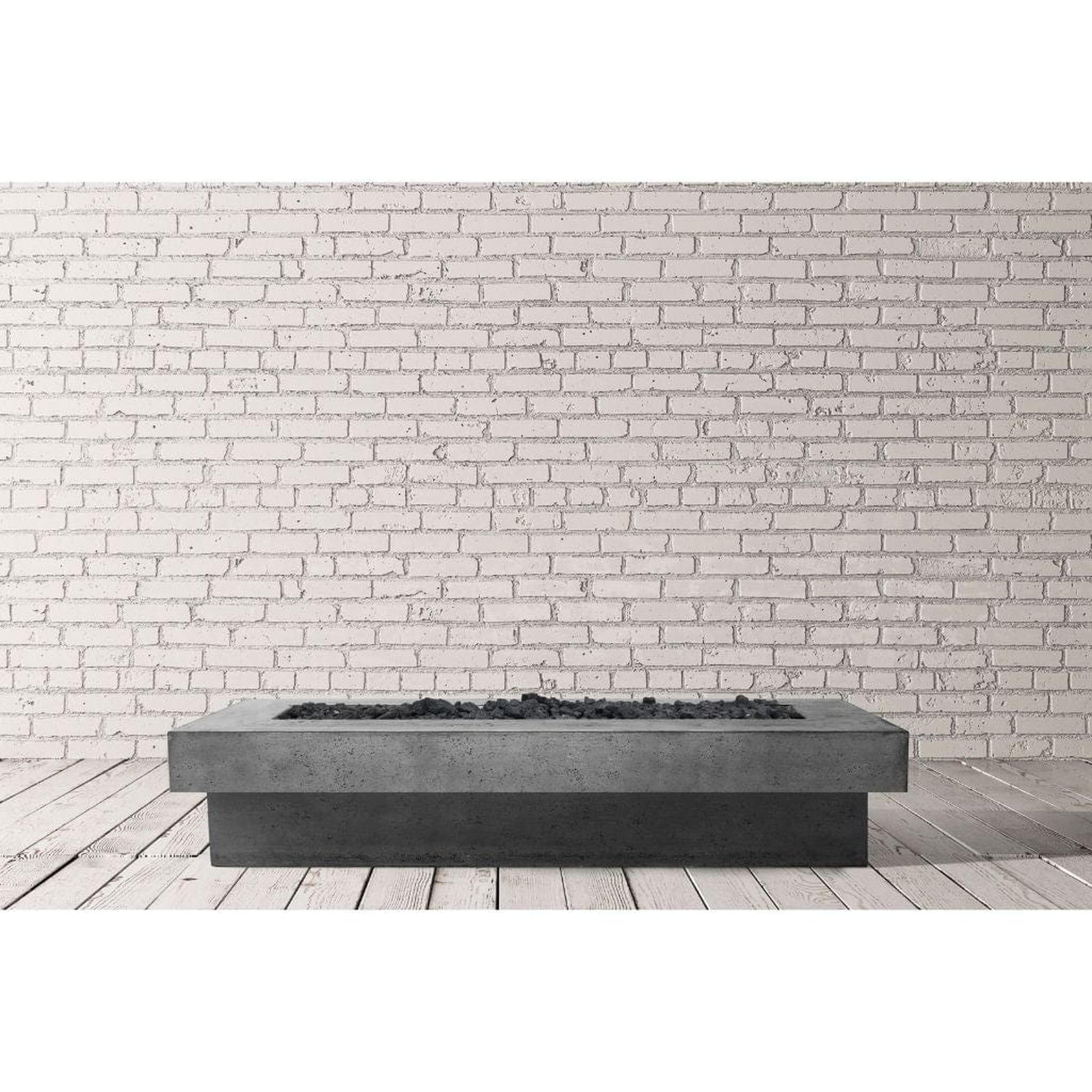Prism Hardscapes Elevate 80" Coastal Rectangular Glass Fiber Reinforced Cement Liquid Propane Fire Pit Table
