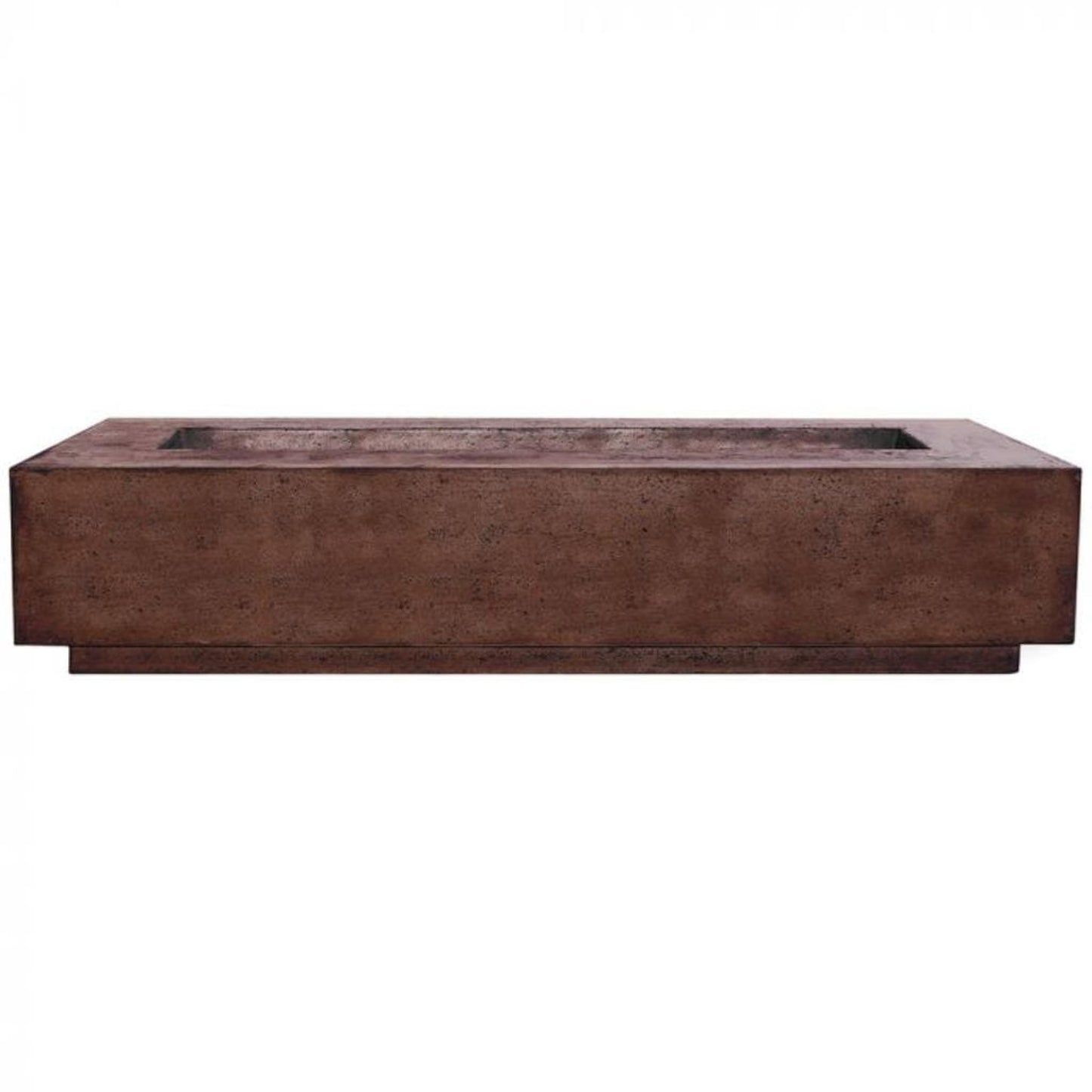 Prism Hardscapes Elevate 80" Café Rectangular Glass Fiber Reinforced Cement Natural Gas Fire Pit Table