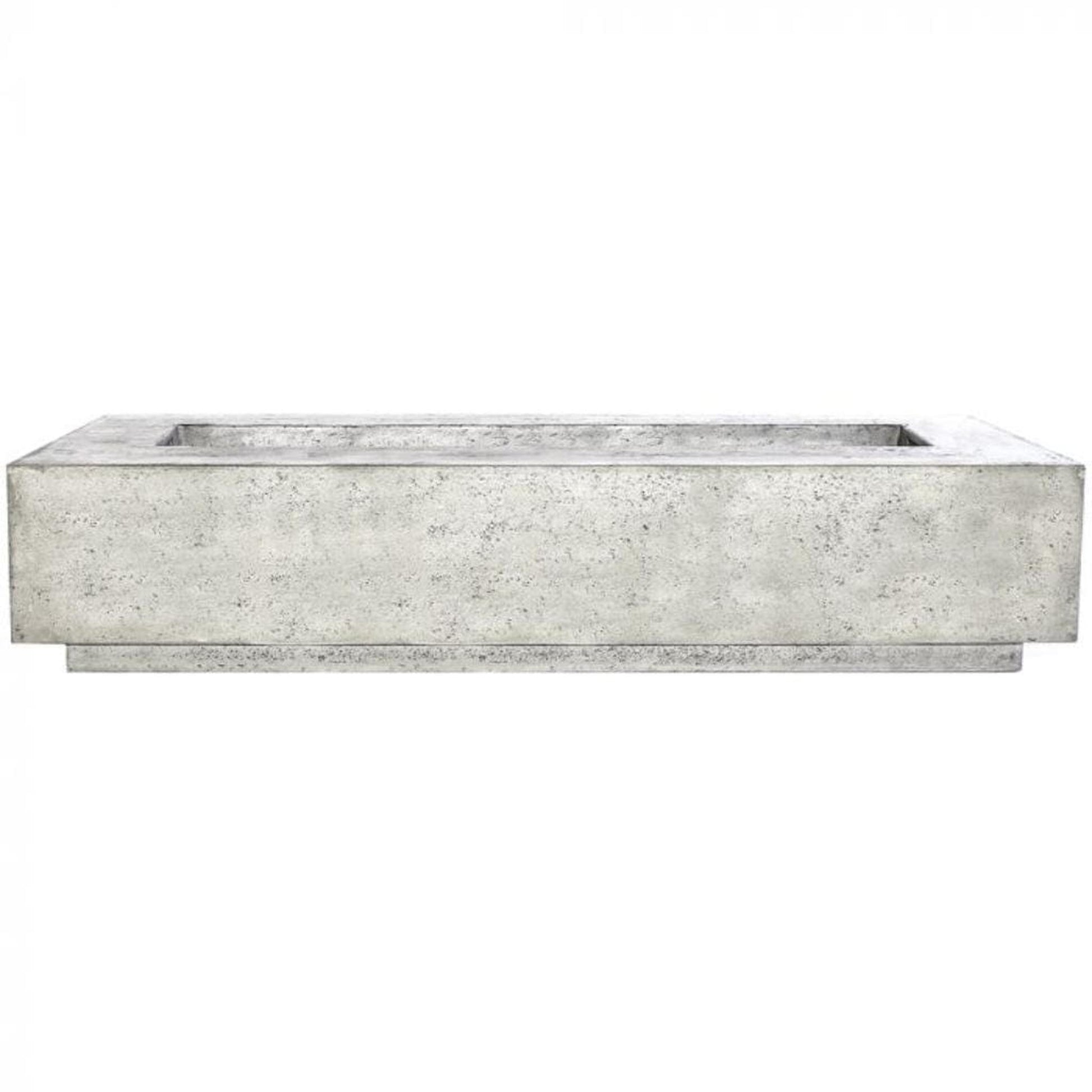 Prism Hardscapes Elevate 80" Natural Rectangular Glass Fiber Reinforced Cement Liquid Propane Fire Pit Table