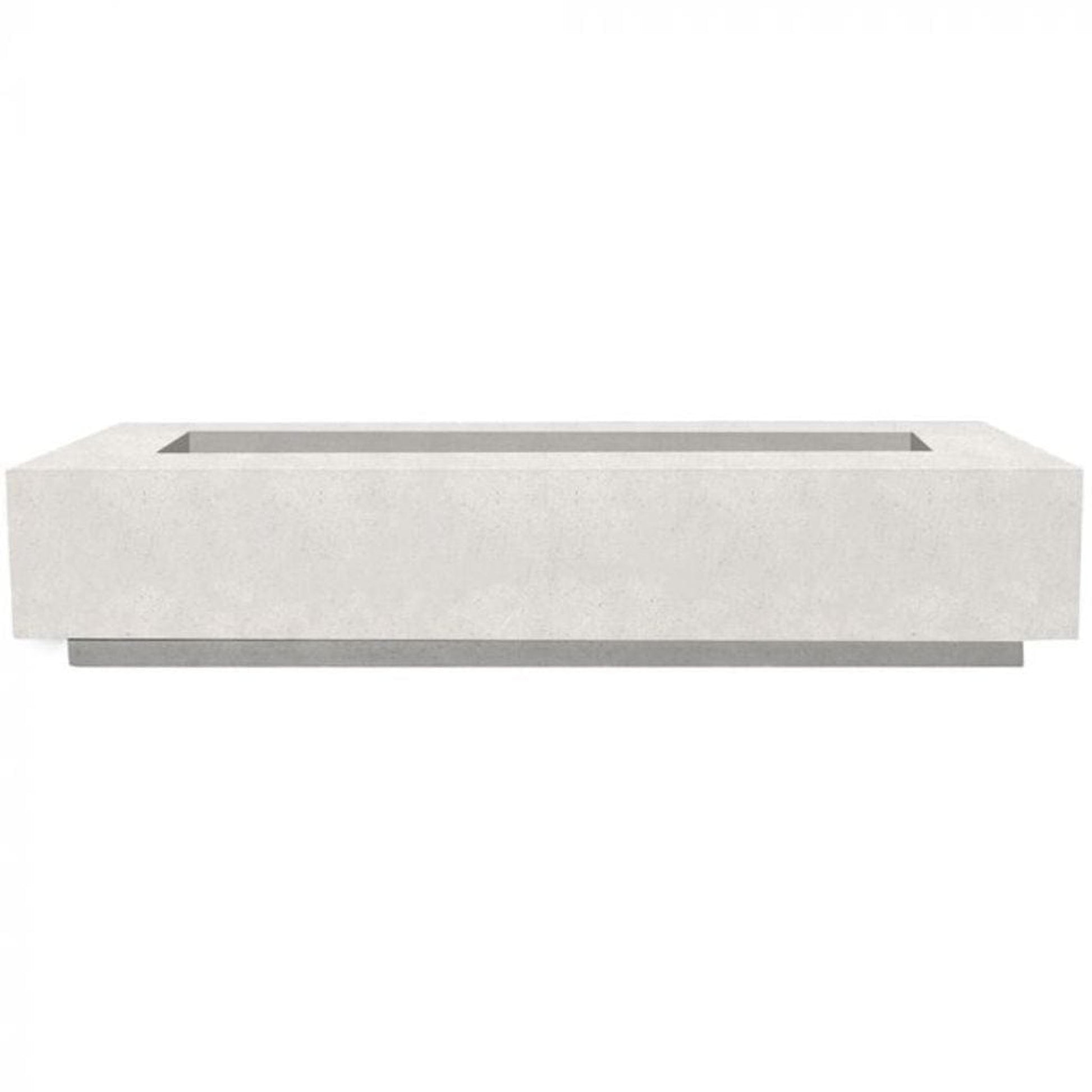 Prism Hardscapes Elevate 80" Ultra White Rectangular Glass Fiber Reinforced Cement Liquid Propane Fire Pit Table