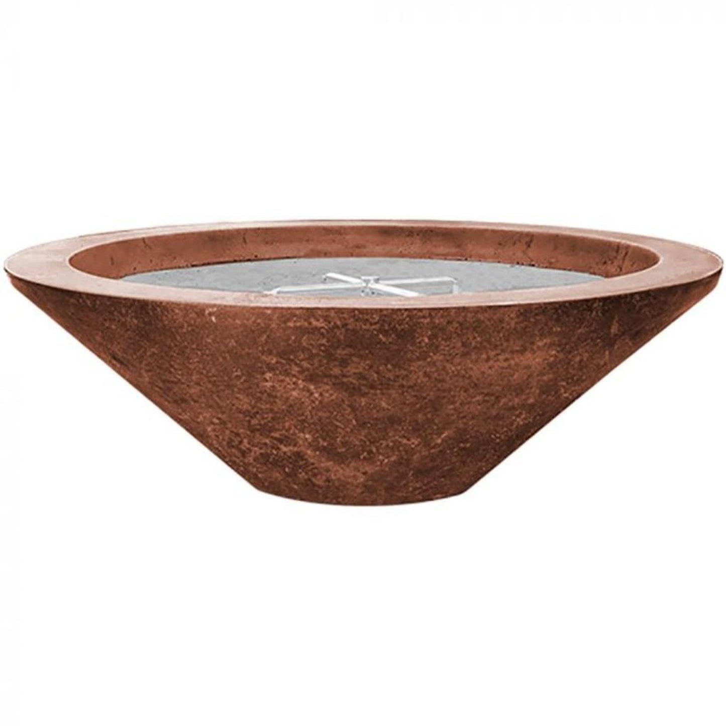 Prism Hardscapes Embarcadero 48" Cafe Round Concrete Natural Gas Fire Pit Bowl
