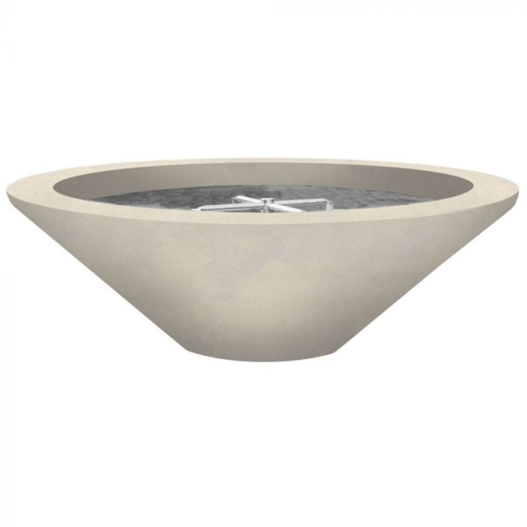 Prism Hardscapes Embarcadero 48" Coastal Round Concrete Propane Gas Fire Pit Bowl