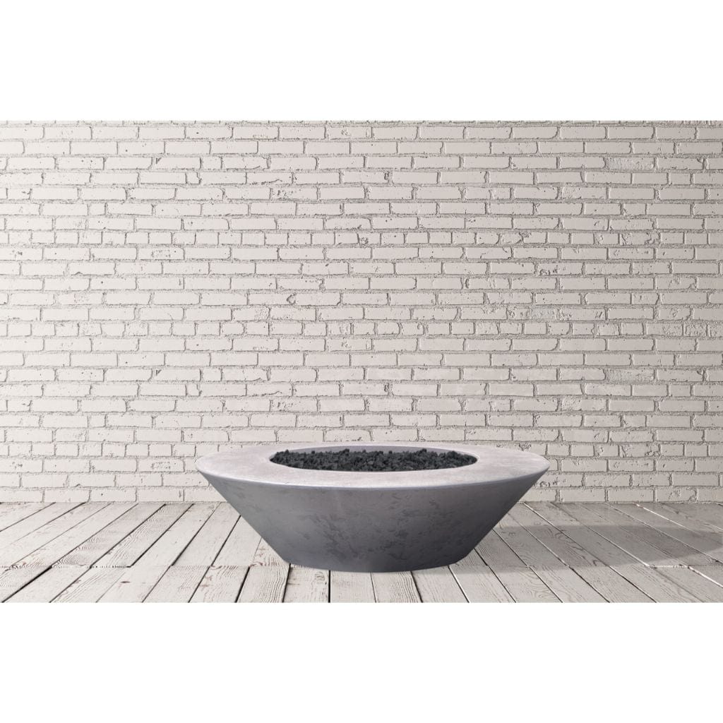 Prism Hardscapes Embarcadero 60 60" Cafe Round Concrete Natural Gas Fire Pit Bowl