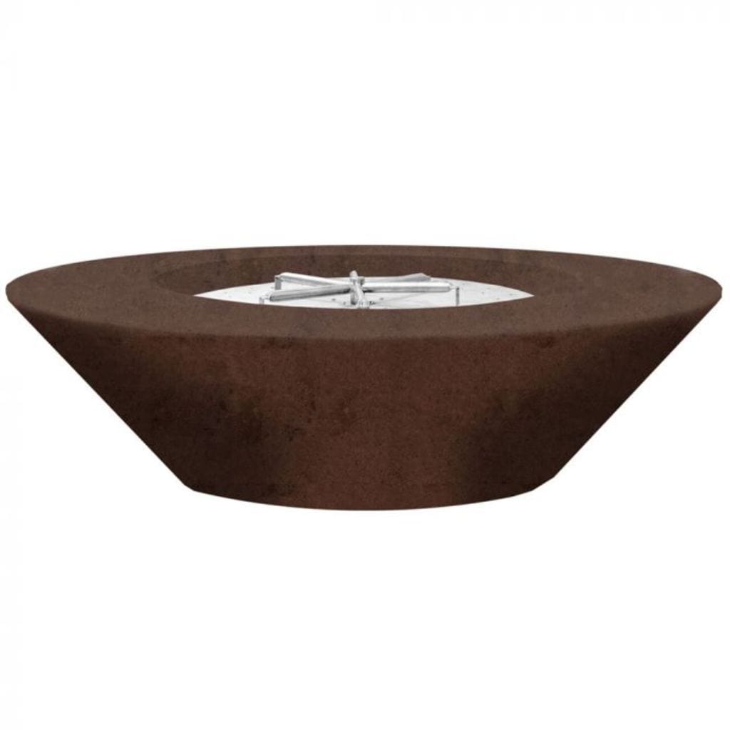 Prism Hardscapes Embarcadero 60 60" Cafe Round Concrete Propane Gas Fire Pit Bowl
