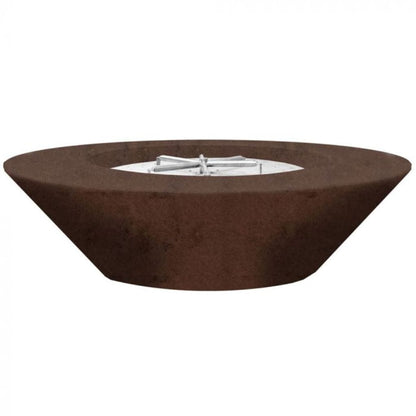 Prism Hardscapes Embarcadero 60 60" Cafe Round Concrete Propane Gas Fire Pit Bowl