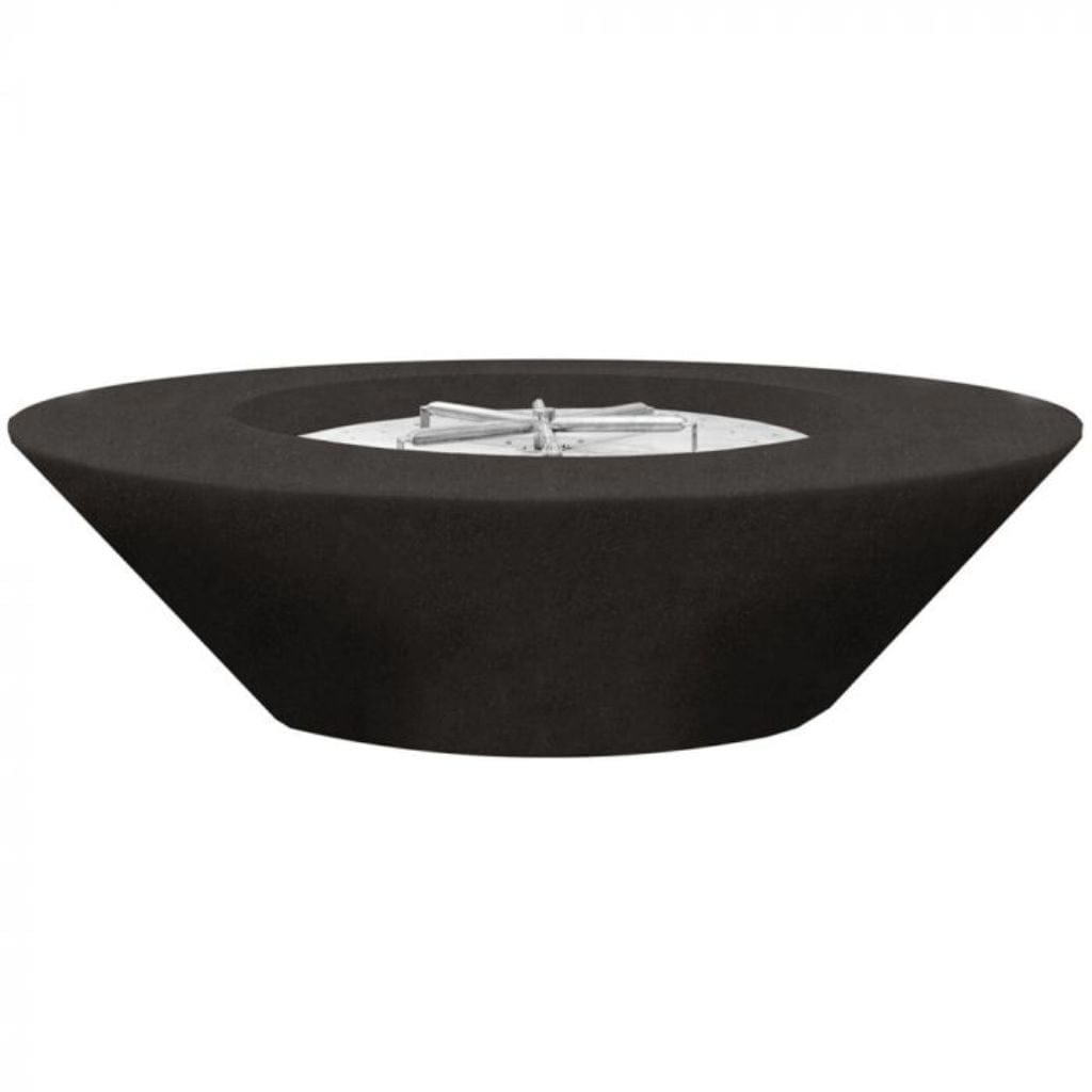 Prism Hardscapes Embarcadero 60 60" Ebony Round Concrete Propane Gas Fire Pit Bowl
