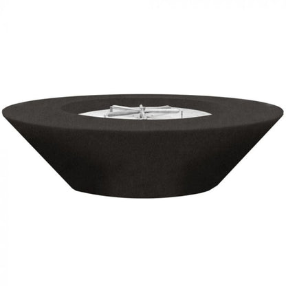 Prism Hardscapes Embarcadero 60 60" Ebony Round Concrete Propane Gas Fire Pit Bowl