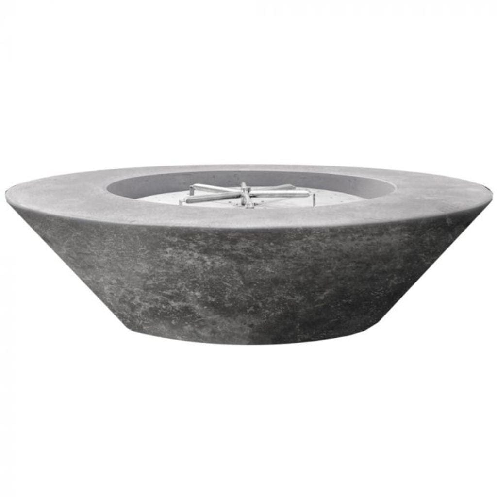 Prism Hardscapes Embarcadero 60 60" Pewter Round Concrete Propane Gas Fire Pit Bowl