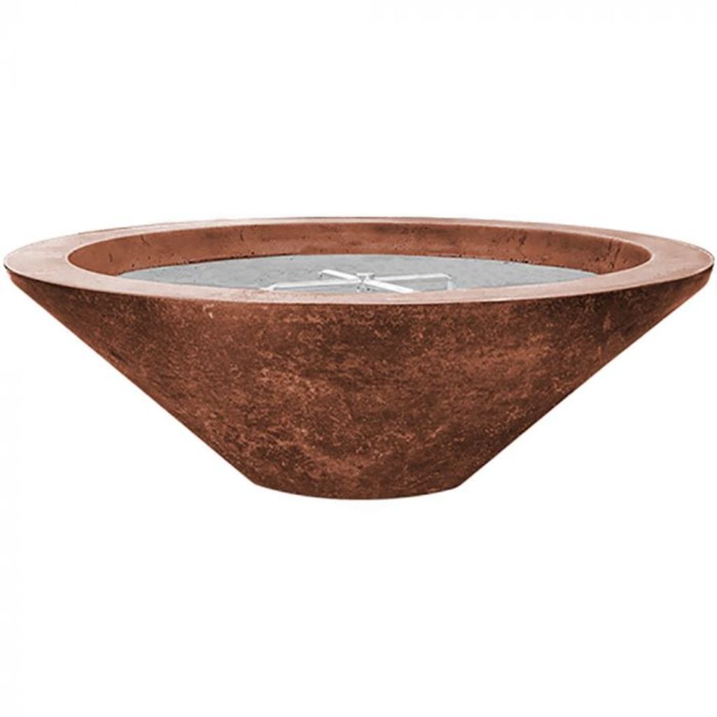 Prism Hardscapes Embarcadero Pedestal 31" Cafe Round Concrete Propane Gas Fire Pit Bowl