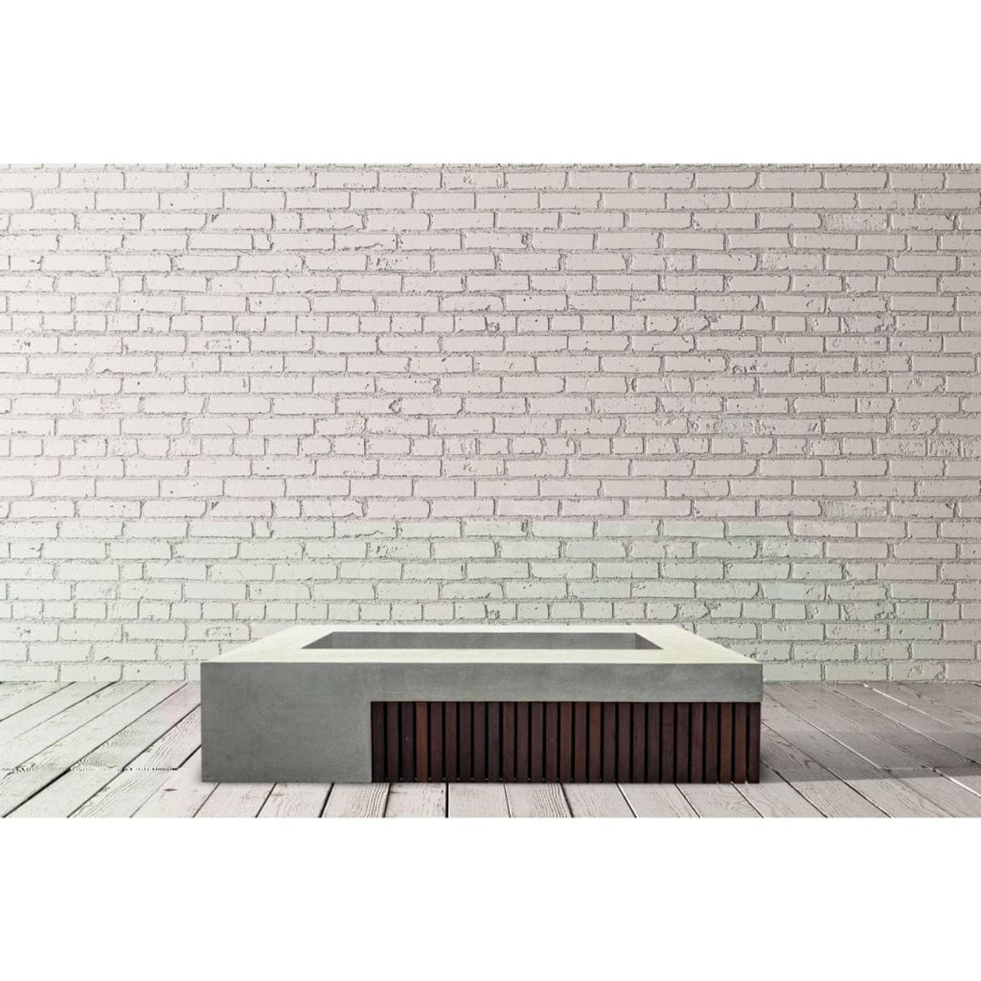 Prism Hardscapes Fairmont 72" Ultra White Glass Fiber Reinforced Cement Liquid Propane Fire Pit Table