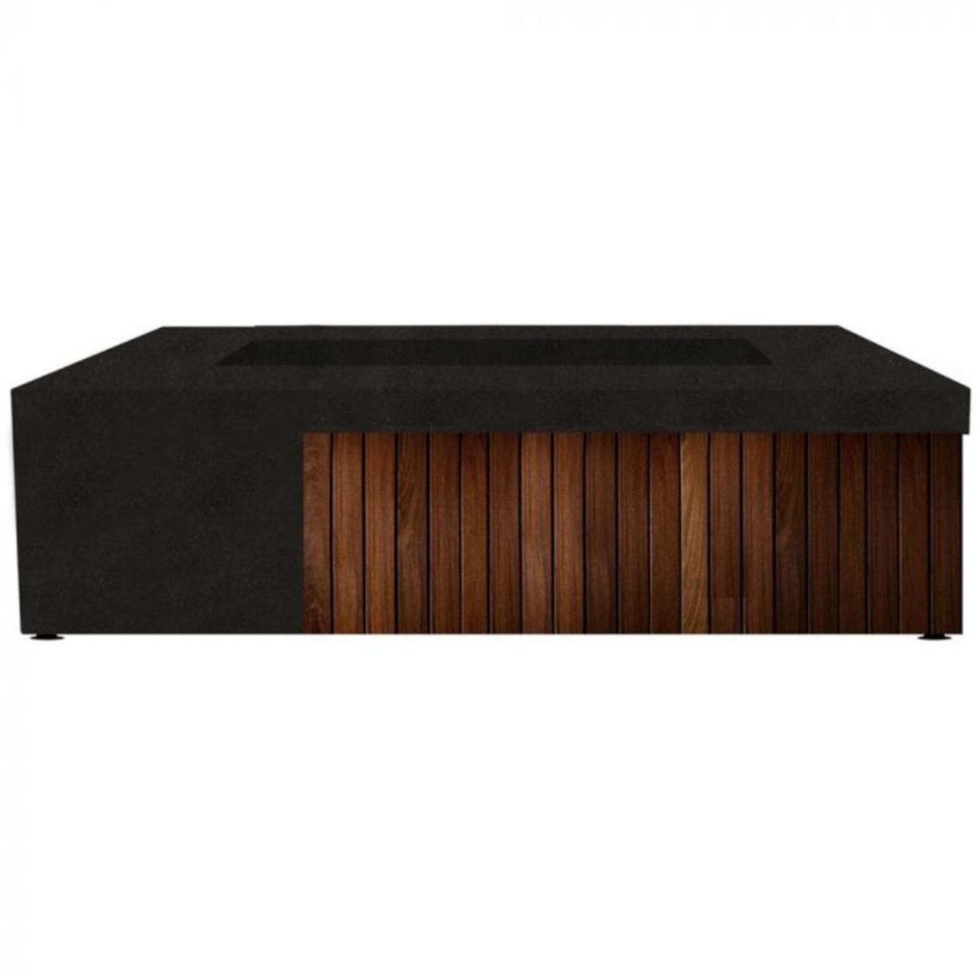 Prism Hardscapes Fairmont 72" Ebony Glass Fiber Reinforced Cement Liquid Propane Fire Pit Table