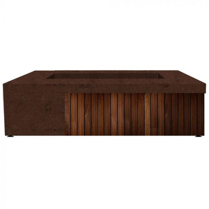 Prism Hardscapes Fairmont 72" Café Glass Fiber Reinforced Cement Natural Gas Fire Pit Table