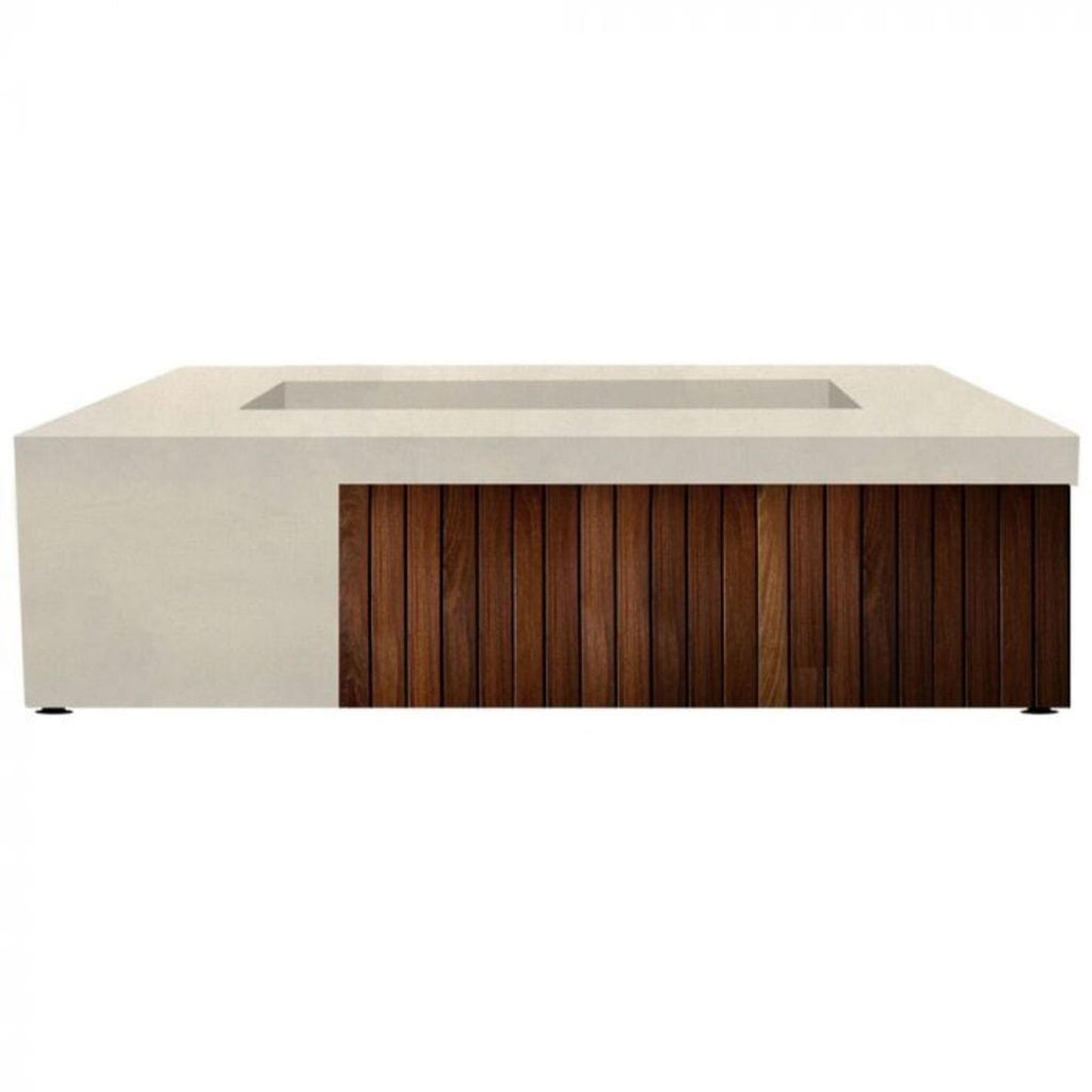 Prism Hardscapes Fairmont 72" Ebony Glass Fiber Reinforced Cement Natural Gas Fire Pit Table