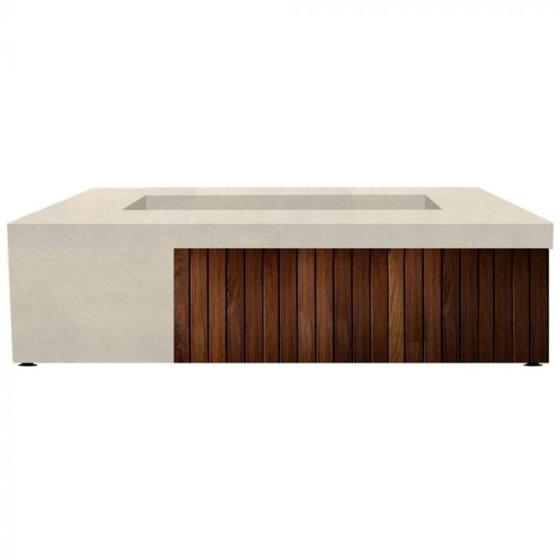 Prism Hardscapes Fairmont 72" Ebony Glass Fiber Reinforced Cement Natural Gas Fire Pit Table