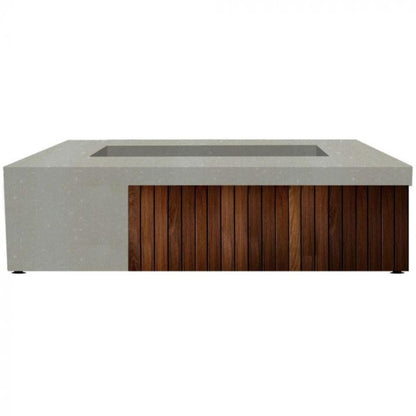 Prism Hardscapes Fairmont 72" Ebony Glass Fiber Reinforced Cement Natural Gas Fire Pit Table