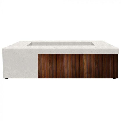 Prism Hardscapes Fairmont 72" Ebony Glass Fiber Reinforced Cement Natural Gas Fire Pit Table