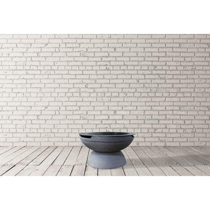 Prism Hardscapes Falo 21" Volcanic Ash Round Glass Fiber Reinforced Cement Wood-Burning Fire Pit