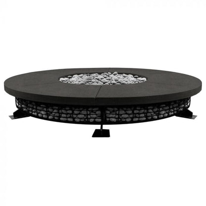 Prism Hardscapes 89" Fuego Round Concrete Natural Gas Fire Pit Table