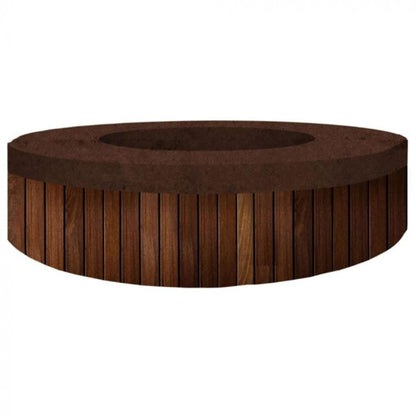 Prism Hardscapes Hampton 48" Café Round Glass Fiber Reinforced Cement Natural Gas Fire Pit Bowl