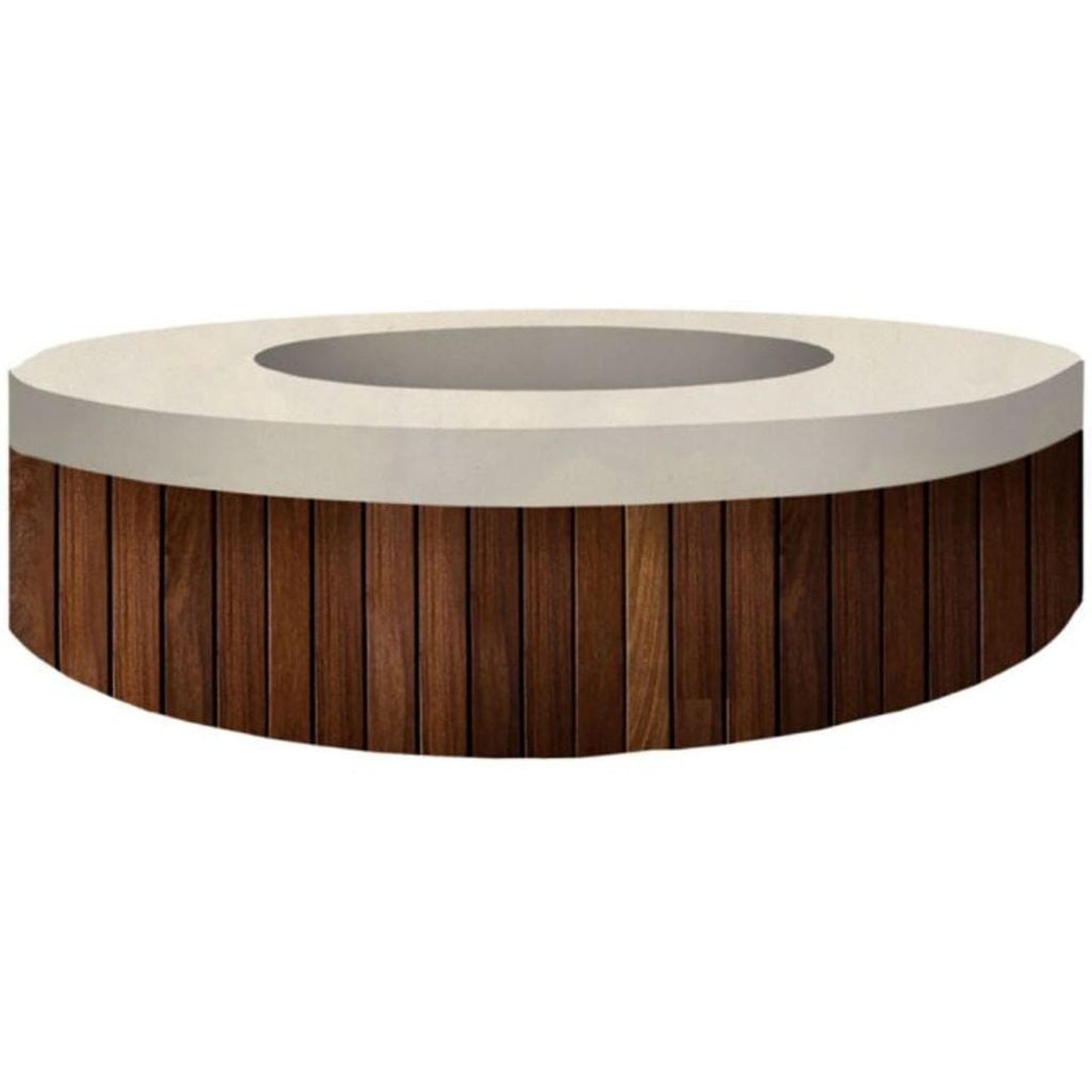 Prism Hardscapes Hampton 48" Coastal Round Glass Fiber Reinforced Cement Liquid Propane Fire Pit Bowl