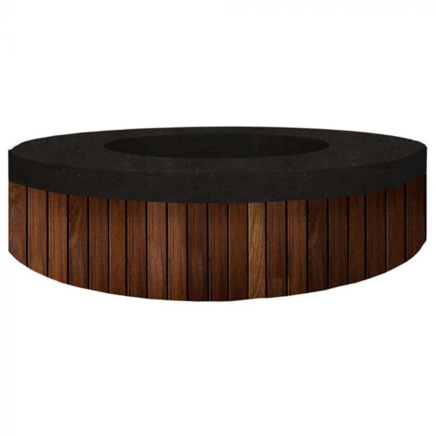 Prism Hardscapes Hampton 48" Ebony Round Glass Fiber Reinforced Cement Natural Gas Fire Pit Bowl