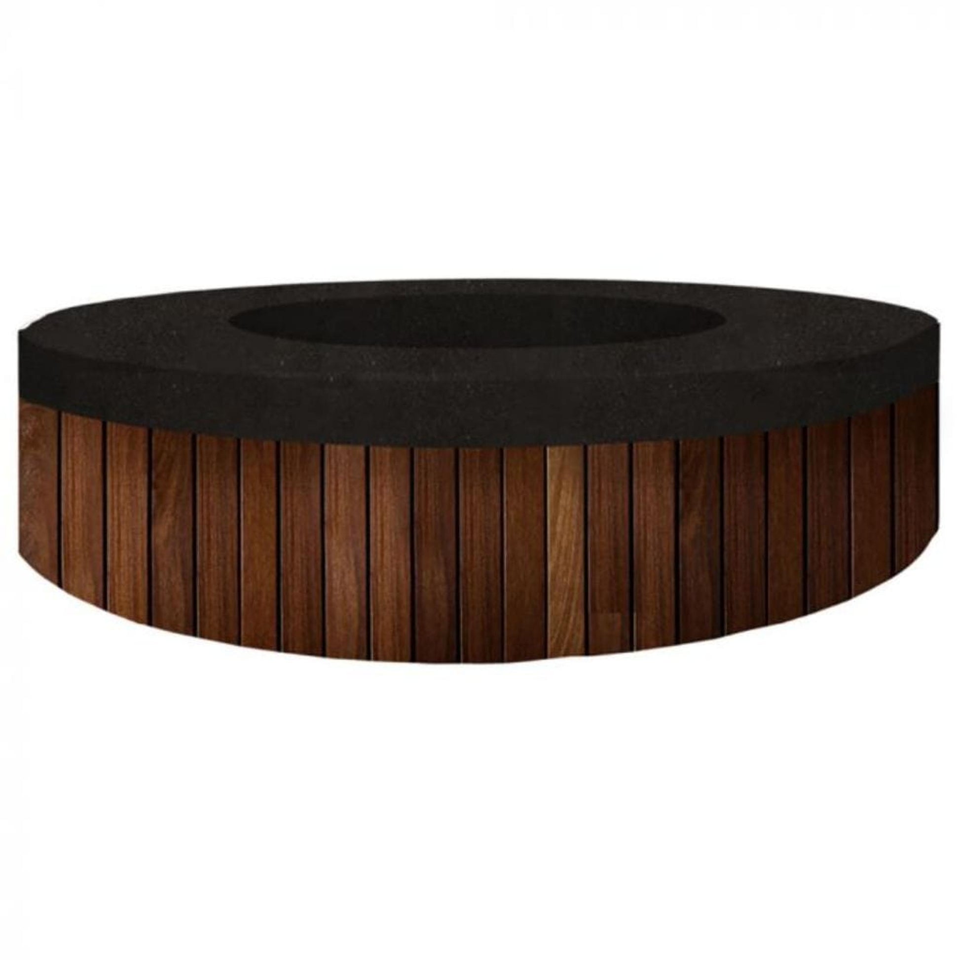 Prism Hardscapes Hampton 48" Ebony Round Glass Fiber Reinforced Cement Natural Gas Fire Pit Bowl